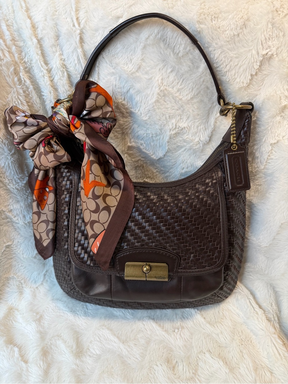 NWOT! Y2K Coach Chocolate Kristin shoulder hobo bag